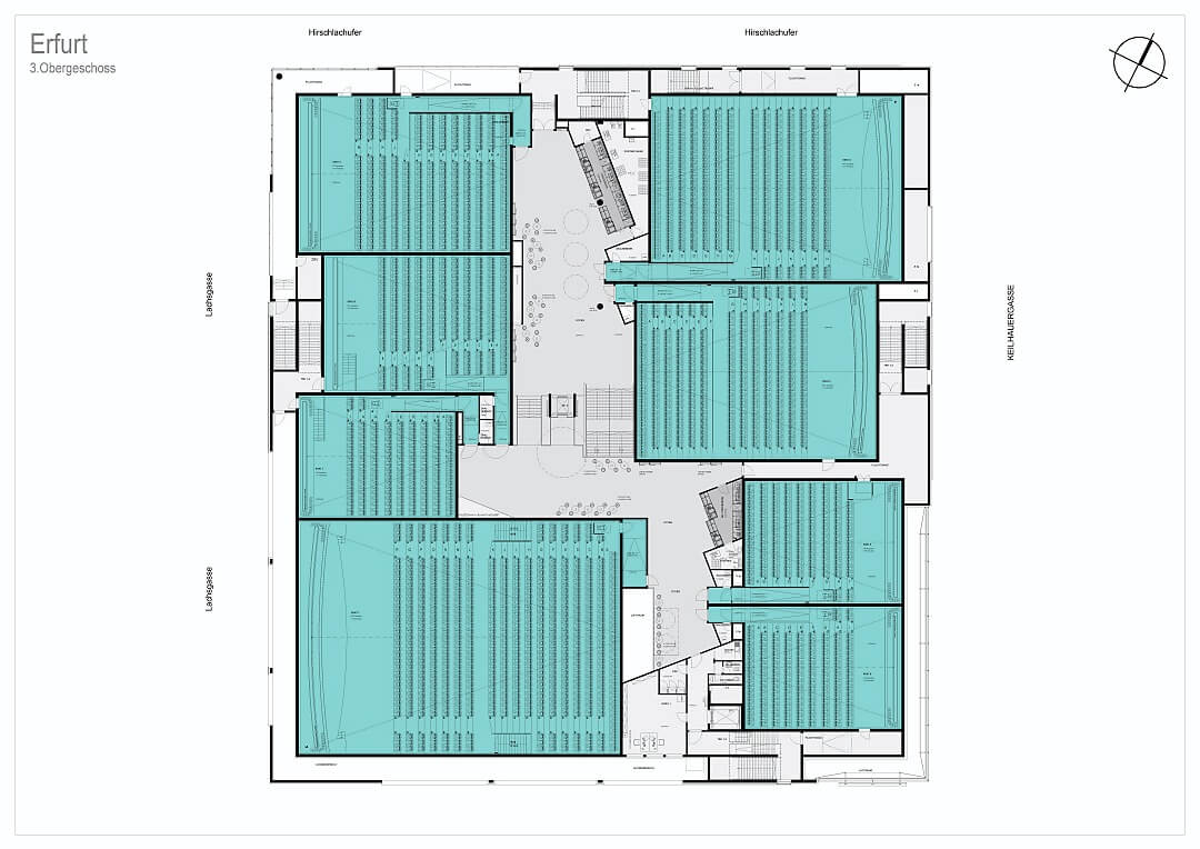 Grundriss 3.OG kino in erfurt
